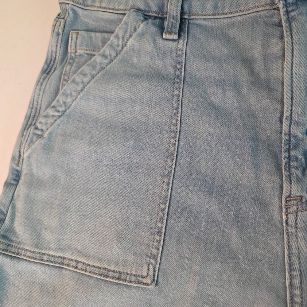 American Eagle Dreamy Drape Baggy Wide Leg Carpenter Jeans Light Wash 14 Regular - Picture 12 of 16
